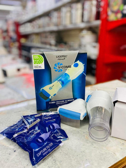 جهاز V-Comb الأصلي للقضاء على القمل و الصيبان 🕷️