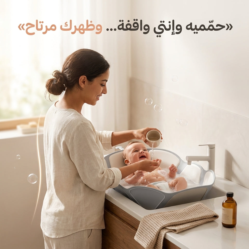 حوض استحمام الرضّع القابل للطي والحمل