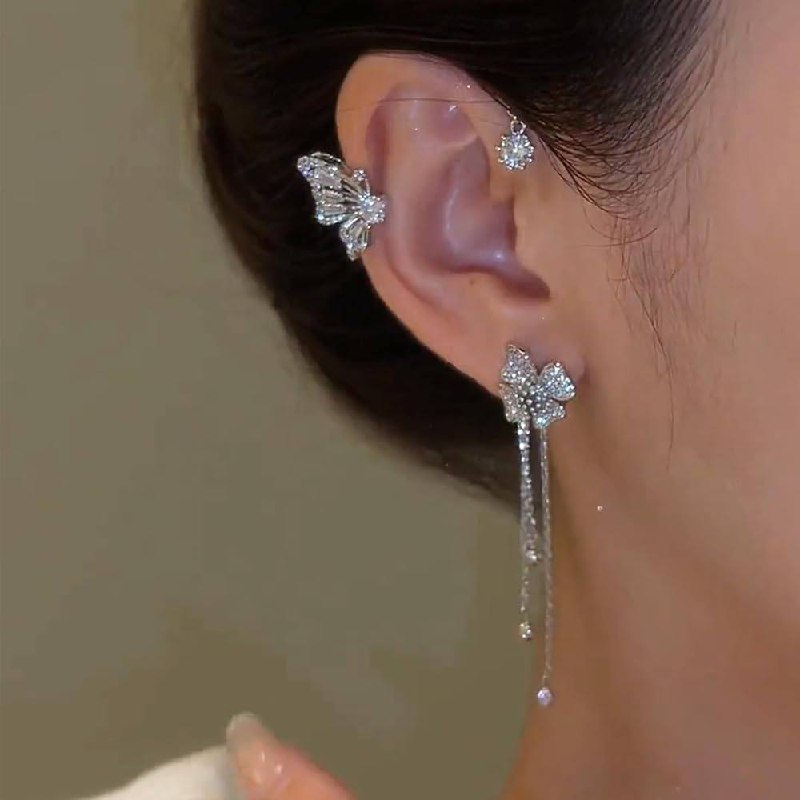 💎 "أقراط بيانكا "جناح الفراشة 💎